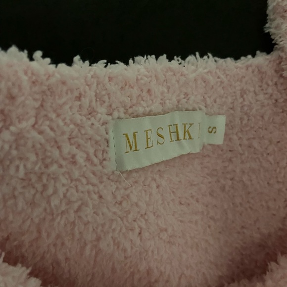 MESHKI PINK POPCORN CROP TOP SIZE SMALL - Picture 3 of 3